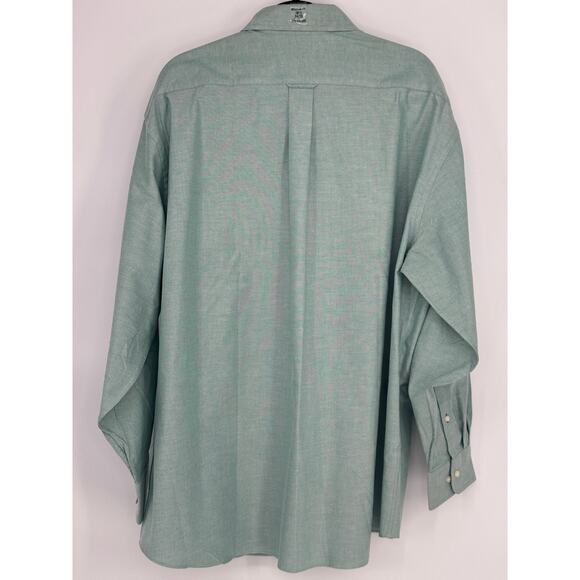 Tommy Hilfiger Green Button Long Sl Shirt 18 1/2 sleeve 34/35 XXL Reg Fit NWT - Picture 2 of 7